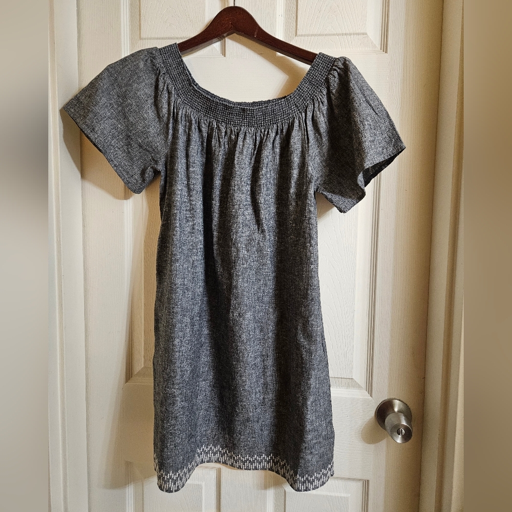 Gray Short Sleeve Dress
